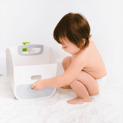 Image showing the Nappy Caddy, Grey product.