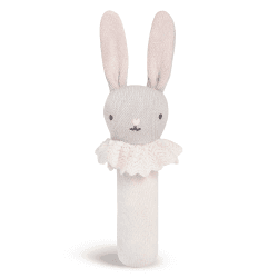 Image showing the Bunny Knitted Rattle, White product.