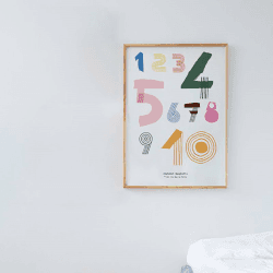 Image showing the All The Way To Paris Spaghetti Numbers Print, 50 x 70cm product.