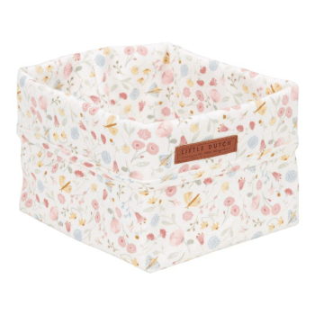 Image showing the Flowers & Butterflies Small Storage Basket, Pink product.