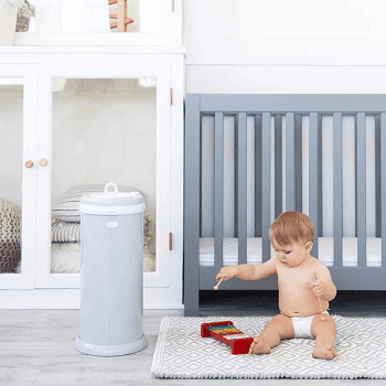 Image showing the Odour-Reducing Nappy Bin, Grey product.