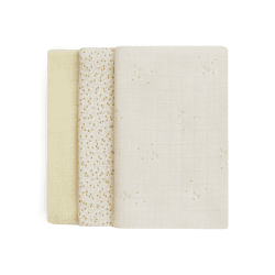 Image showing the Set of 3 Muslin Squares, 70 x 70cm, Wild Chamomile product.
