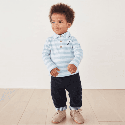 Image showing the Cord Trousers, 0 - 3 Months, Navy product.