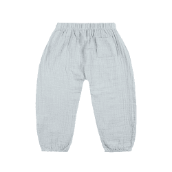 Image showing the Muslin Pants GOTS, 3 - 6 Months, Powder Blue product.