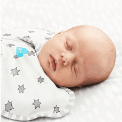 Image showing the Stage 1, Bamboo Lite Swaddle UP, 0.2 Tog, 1 - 3 Months, Cream Superstar product.