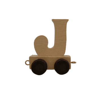 Image showing the Natural Wooden Letter J, Natural product.