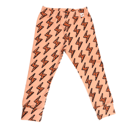Image showing the Leggings, 0 - 6 Months, Lightning Bolts Orange product.