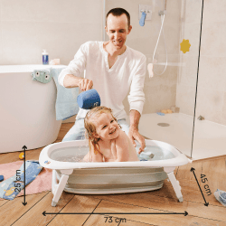 Image showing the Foldable Baby Bath Tub, Blue product.