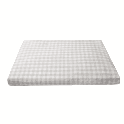Image showing the Cot Bed Organic Gingham Fitted Sheet, 140 x 70cm, Grey product.