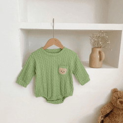 Image showing the Autumn Bear Bodysuit, 0 - 6 Months, Green product.