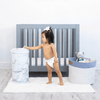 Image showing the Odour-Reducing Nappy Bin, Marble product.