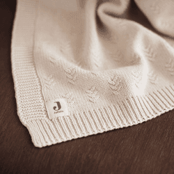 Image showing the Grain Knit Baby Blanket, 75 x 100cm, Oatmeal product.