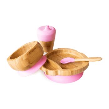 Image showing the Ladybird 4 Piece Bamboo Weaning Set, Pink product.