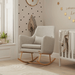 Image showing the Oscar Rocking & Nursing Chair, Pebble/Grey product.