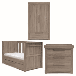 Image showing the Franklin 3 Piece Nursery Furniture Set (excl. Mattress), Grey Wash product.