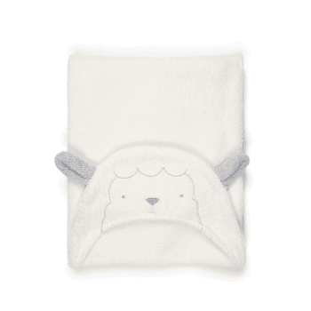 Image showing the Hooded Towel Lamb, White product.