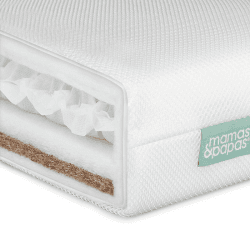 Image showing the Premium Dual Core Cot Bed Mattress, 140 x 10 x 70 cm, White product.