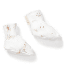 Image showing the Baby Bunny Booties, 0 - 2 Months, White product.