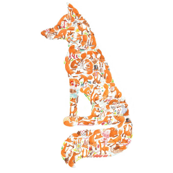 Image showing the F is for Fox Alphabet Print, 40 x 30cm, Orange product.