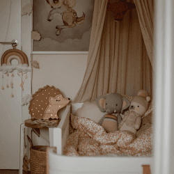Image showing the Wooden Hedgehog Lamp, Autumn Brown product.