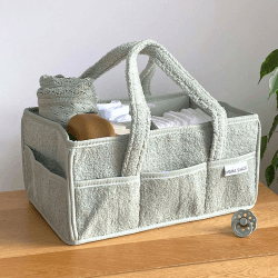 Image showing the Teddy Fleece Nappy Cady, Sage product.