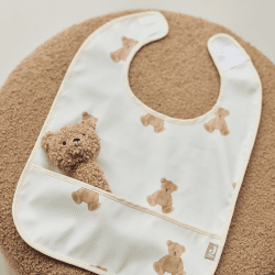 Image showing the Pack of 2 Waterproof Bibs, Teddy Bear product.