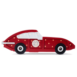 Image showing the Wooden Race Car Lamp, Frecciarossa product.