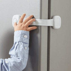 Image showing the Secret Button Multi Use Lock, White product.