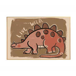 Image showing the Dino Live Wild Poster Print, 50 x 70cm, Brown product.