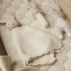 Image showing the Bunny Knitted Cuddle Cloth, White product.