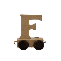 Image showing the Natural Wooden Letter F, Natural product.