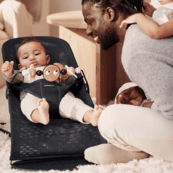 Image showing the Googly Eyes Baby Bouncer Toy, Black/White product.