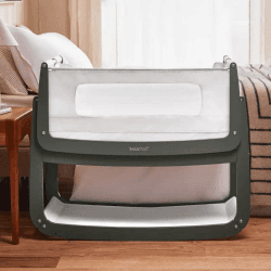 Image showing the SnuzPod 4 Bedside Crib, Sage product.