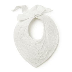 Image showing the Embroidered Bandana Bib, Anglaise product.