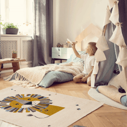 Image showing the Lion Rug, 80 x 150cm, Multi product.