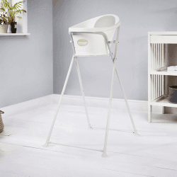 Image showing the Folding Baby Bath Stand, White product.