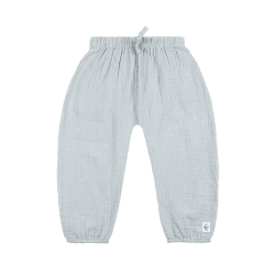 Image showing the Muslin Pants GOTS, 3 - 6 Months, Powder Blue product.