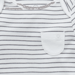Image showing the Long Sleeve T-Shirt, 3 - 6 Months, Grey Stripe product.