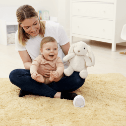 Image showing the LoveLight Billy Bunny Glowing Sound Machine with Recording Function, Beige product.