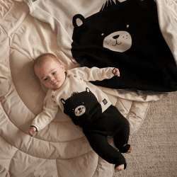 Image showing the Fable Knitted Joggers, 0 - 3 Months, Black product.