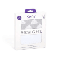 Image showing the Pack of 2 Moses Basket Fitted Sheets, Grey product.