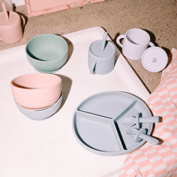 Image showing the My 1st 3 Piece Silicone Weaning Set, Sea Salt product.