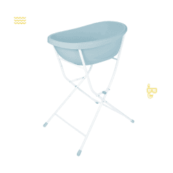 Image showing the Whale Baby Bath Tub Stand, Grey product.
