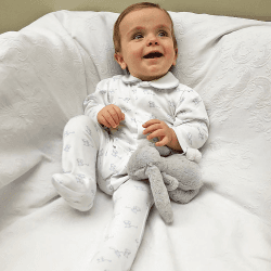 Image showing the Mouse Magnetic Fastening Sleepsuit Onesie, 6 Months, Blue product.