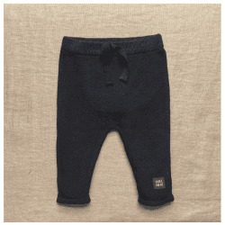 Image showing the Fable Knitted Joggers, 6 - 12 Months, Black product.