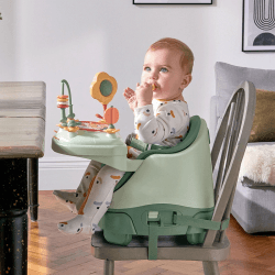 Image showing the Bug 3 in 1 Convertible Multi-Purpose Floor Seat with Removable Activity Tray, Eucalyptus product.