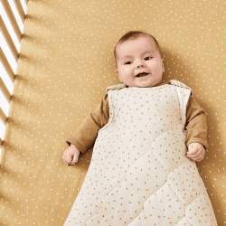 Image showing the Organic Baby Sleeping Bag, 2.5 Tog, 0 - 6 Months, 0-6 months, Linen Rice product.