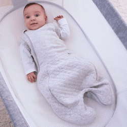 Image showing the Swaddle to Sleep Sleeping Bag, 2.5 TOG, 0 - 4 Months, Minimal Grey product.
