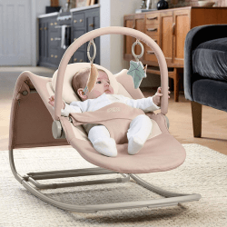 Image showing the Tempo 2 in 1 Baby Bouncer and Rocker, Blush product.