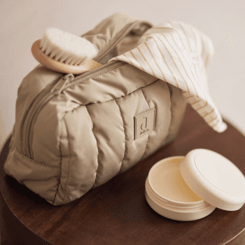 Image showing the Puffed Toiletry Bag, Olive Green product.